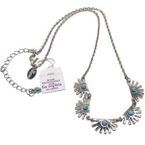 Lia Sophia Jewelry "Super Fan” Silver Tribal Dangle Charm Necklace